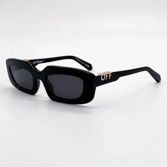 Off-White RENTON Women Sunglasses Black Grey Rectangle OERI13C RENTON 1007 Off-White Women Sunglasses Black Grey Rectangle OERI13C  main image 2